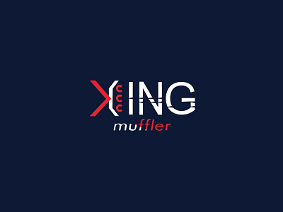 king mufler logo animation brand identity branding design identity logo logotype mark symbol typography