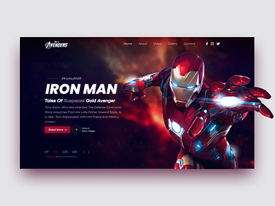 Iron Man Web Ui 3d animation app branding design graphic design illustration logo motion graphics typography ui ux vector
