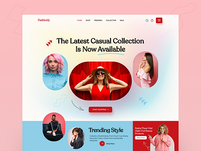 Fashion Landing Page. app branding design fash graphic design illustration logo typography ui ux