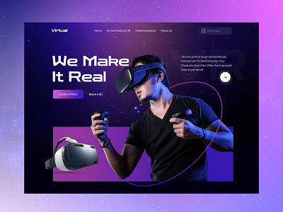 Virtual Reality Web Design app design graphic design illustration logo typography ui ux vector