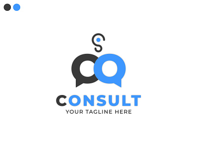 consult logo concept design flat logo web