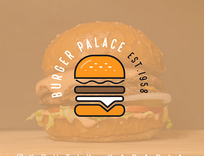 Burger Logo adobe illustrator burger illustrator burger logo creative burger creative logo illustration art logo logo design vector