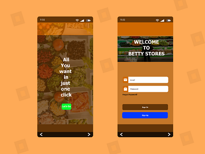 Betty stores figma food app mobile app ui