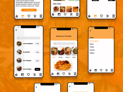 Tino Restaurant App app mobile ui ux