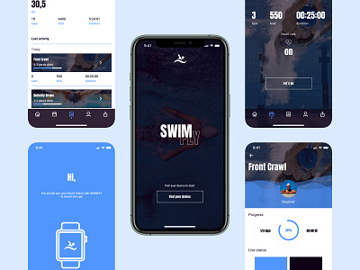 SwimPly 2021 design figma fitness ios logo mobile mobile app mobile design sport swimmers swimming tracker ui ux webdesign