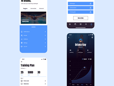SwimPly 2021 design figma fitness app ios minimalism mobile mobile app mobile design smartwatch swimmer swimming ui ux webdesign