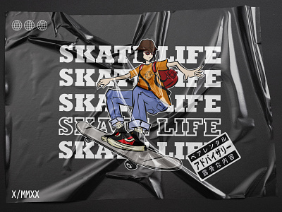 skatelife branding character design edgy editing graphicdesign illustraion illustration streetwear vector