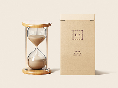 Freebie: Hourglass With Box Mockup