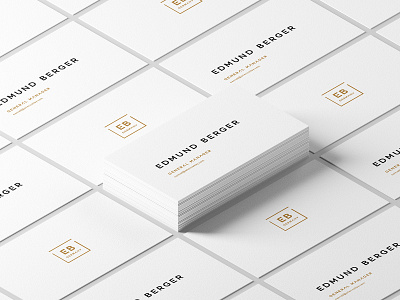 Freebie: White Isometric Business Cards