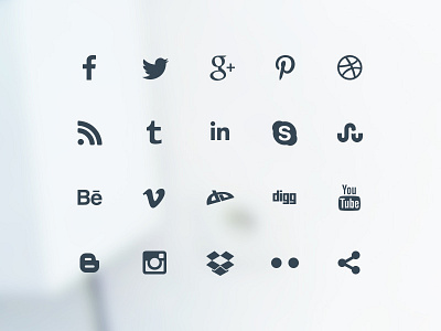 Freebie: Colorful Social Media Icons by AlienValley on Dribbble