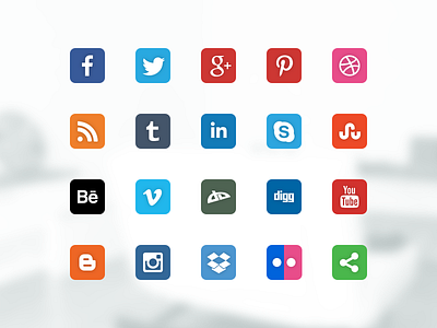 Freebie: Colorful Social Media Icons colorful freebie icons social social media