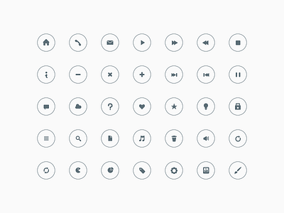 Freebie: Round Mini Icons buttons freebie freebies icons mini round