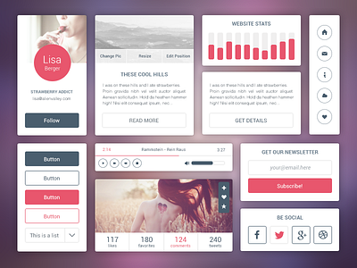 Freebie: Eye Candy UI Kit elements freebie gui icons kit ui ui kit ux