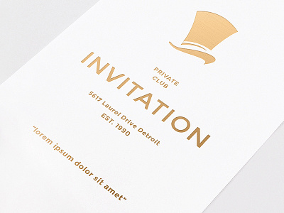 Freebie: Invitation Mockup [close-up] design foil freebie gold foil golden foil logo mock up mockup psd