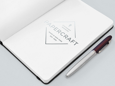 Freebie: Elegant Notebook Mockup with Logo branding elegant foil freebie identity logo mock up mock up mockup notebook psd silver