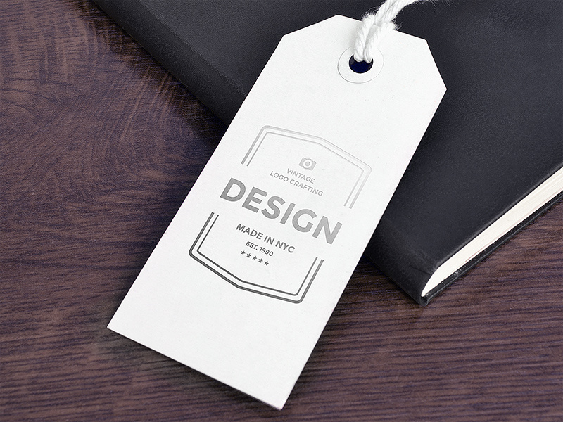 Freebie: Paper Tag Mockup stationery badge identity branding silver foil paper tag logo mock-up mock up mockup psd freebie
