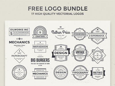 Free Logo Bundle branding bundle free logo freebie identity logo logo set psd