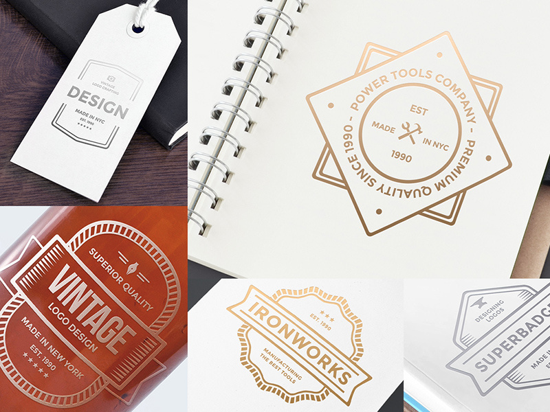 Free Logo Bundle - More Previews badges free logos identity branding logos logo design psd freebie