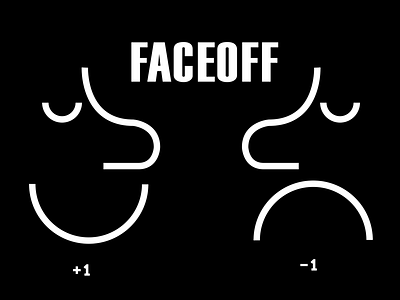 Faceoff Mini Series Logo faceoff faces logo not hockey