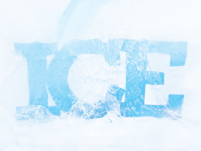 Ice cold experimental ice typography