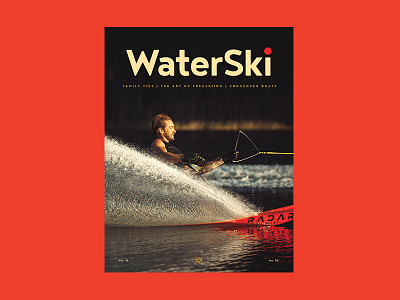 Redesigned Waterski Cover Issue 2 cover editorial layout magazine waterski