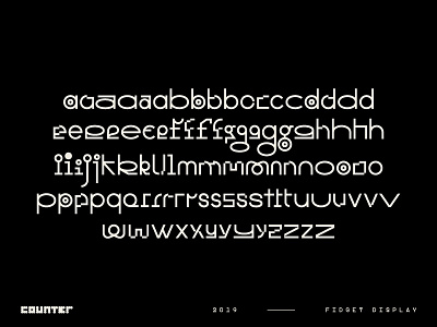 Fidget Display – A Modern Mashup! experimental font fontforsale modern sansserif stylisticalternatives type typedesign typography