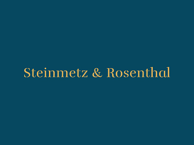 Steinmetz & Rosenthal — Logotype