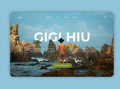 Gigi Hiu - Travel Website Landing Page art blur blurred background design graphic design illustration landing design landing page landing page concept website