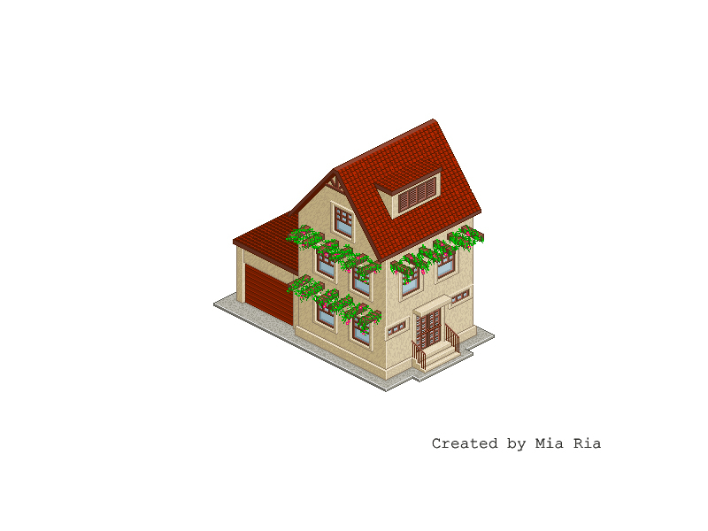 Create an Isometric Pixel Art House in Adobe Photoshop