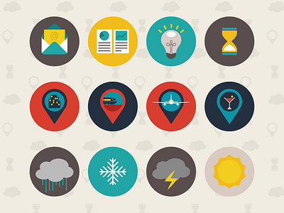 Animated Flat Icons: Business animated gif business digital design flat design gifs icon location marker pin