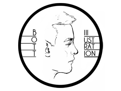 my logo....for now. bott illustration logo portrait profile