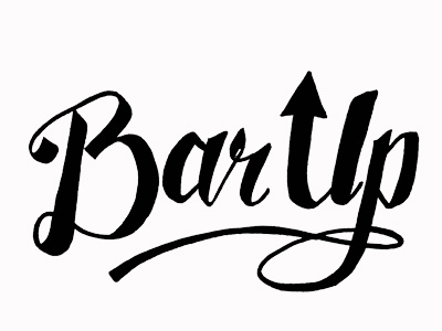 BarUp barup cocktail lettering logo sharpie