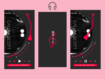 Music UI animation app design icon illustration music practice typography ux vector