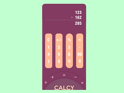 Daily UI 004 (Calculator) app calculator crazy pattern daily ui dailyui dailyuichallenge design illustration mathart ui vector