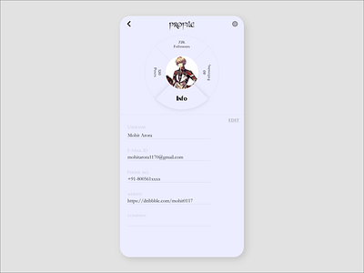 Daily UI 006 ( User Profile)