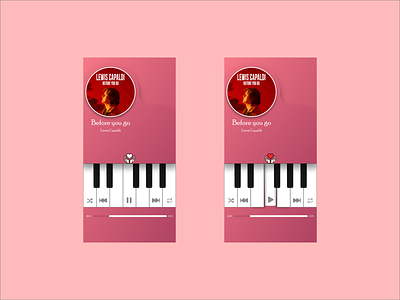Music Player UI animation design instruments music music app music player musicplayer piano practice song ui ui design uidesign unique design vector