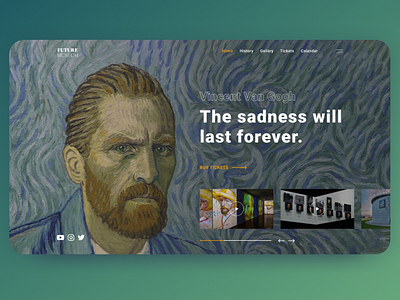 Van Gogh behance typography ui ux ux design uxui uxuidesign web design webdesign website