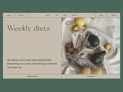 Weekly diets design typography ui ux ux design uxui web design webdesign website