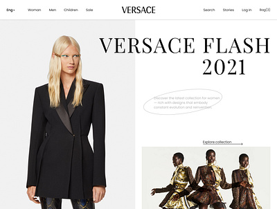 Versace behance typography ui ux ux design uxui uxuidesign web design webdesign website