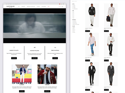 Men's Clothes Webdesign