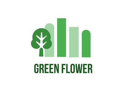 Green Flower branding citylogo dailylogochallenge design graphic design logo