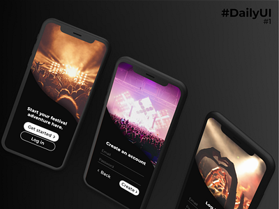 Sign Up Page | #DailyUI Challenge - Day 1 app black dailyui design login signup ui