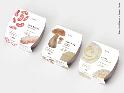 Concept packaging with illustration for vegan food branding carton design fmcg food and drink illustration package design vegan