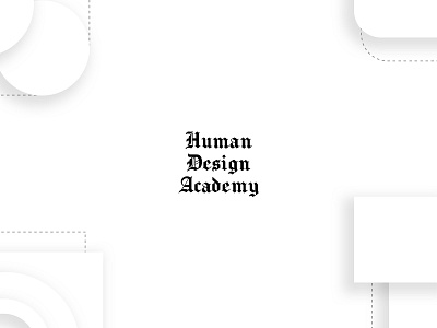 Human Design Academy institute logo typogaphy