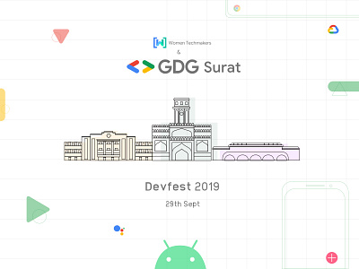 Google Devfest Surat branding devfest google poster surat