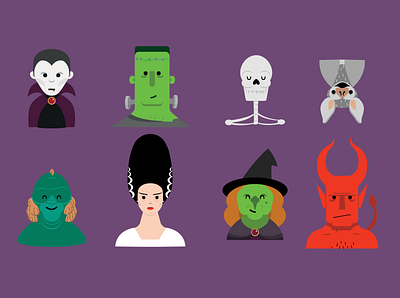 Seasonal Heads 2 character design characters drawing halloween illustration illustrator vector vector art vector illustration