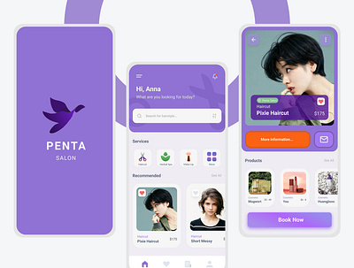 Penta Salon App app design icon illustration ui uidesign ux