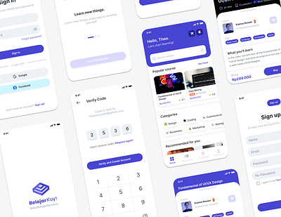 BelajarKuy! - Online Course App 3d animation app branding design graphic design illustration logo motion graphics typography ui uidesign ux vector