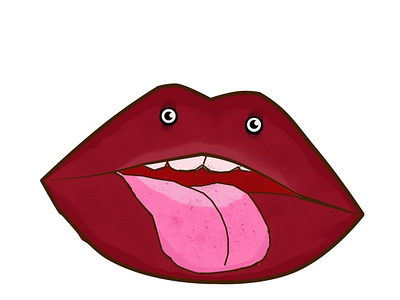 My illustration art design human illustration lips man work