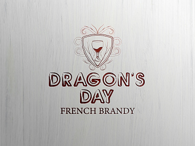 Dragon's Day French Brandy Logo artwork brand identity branding design graphic design illustration liquor logo logo logo design logos logotype typography vector vector logo